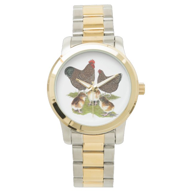 Reloj De Pulsera Orpington Jubilee Chicken Family (Anverso)