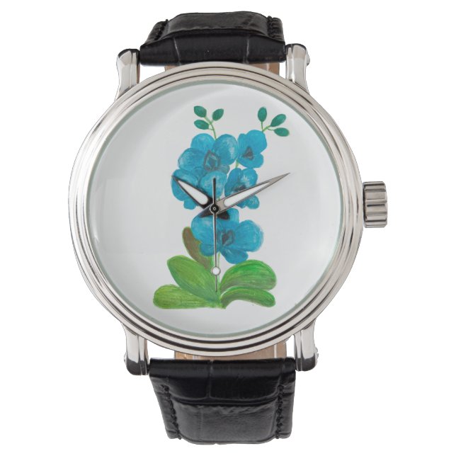 Reloj De Pulsera Orquídea azul (Anverso)