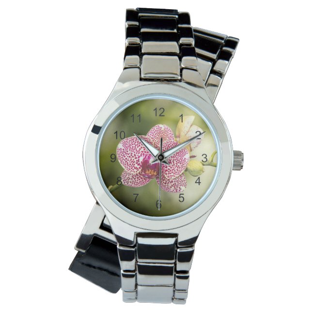 Reloj De Pulsera Orquídea manchada rosa (Anverso)