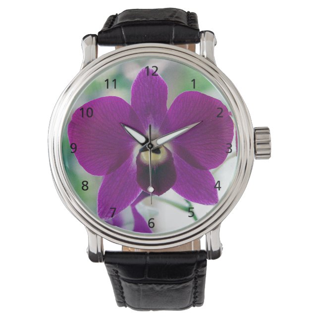 Reloj De Pulsera Orquídea púrpura (Anverso)