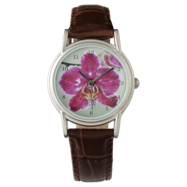 Reloj De Pulsera Orquídea rosada (Anverso)