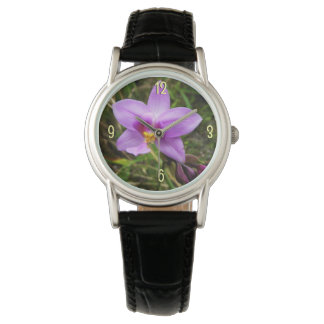 Reloj De Pulsera Orquídea Silvestre Purpúrea Flor Tropical