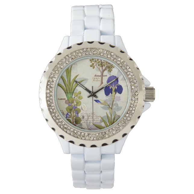 Reloj De Pulsera Orquídea y Fumitoria o Hemorragia Corazón Hedera & (Anverso)
