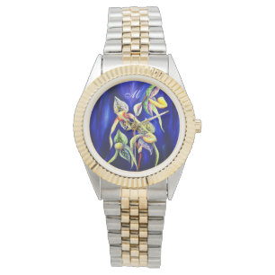 Reloj De Pulsera Orquídeas Tropicales Exóticas Elegantes
