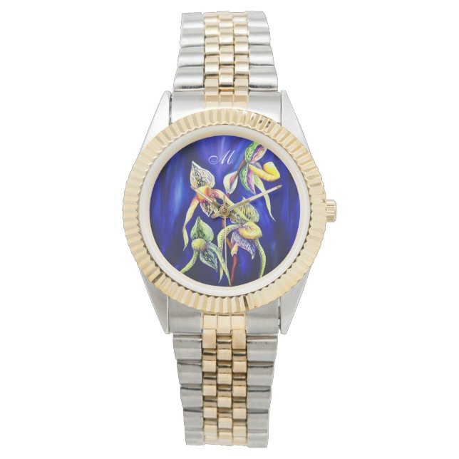 Reloj De Pulsera Orquídeas Tropicales Exóticas Elegantes (Anverso)