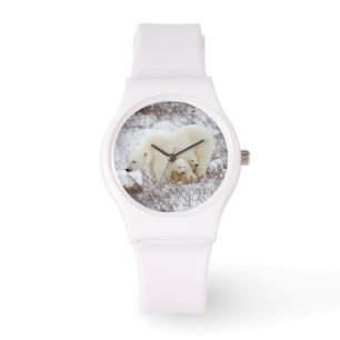 Reloj De Pulsera Osas polares hembra y dos crías