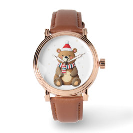 Reloj De Pulsera Oso de Navidad