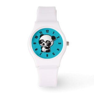 Reloj De Pulsera Oso de panda alegre blanco y negro