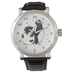 Reloj De Pulsera Oso de panda lindo para las estrellas animales del