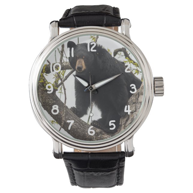 Reloj De Pulsera Oso negro trepador (Anverso)