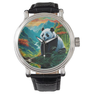 Reloj De Pulsera Oso Panda en las nubes