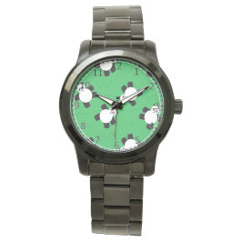 Reloj De Pulsera Oso panda tendido sobre la hierba
