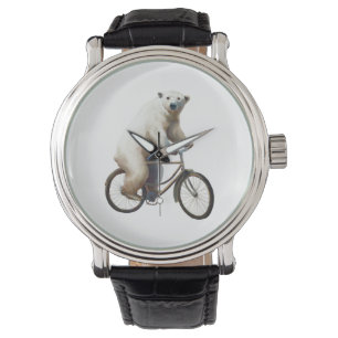 Reloj De Pulsera Oso Polar En Bicicleta