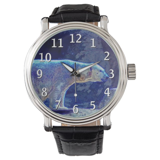 Reloj De Pulsera Oso Polar Estilizado (Anverso)