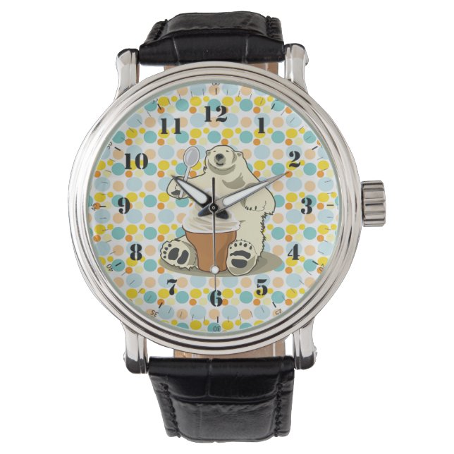 Reloj De Pulsera oso polar y helado (Anverso)