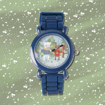 Reloj De Pulsera Oso polar y reno con esquís infantil<br><div class="desc">Cuto reloj de niños con un oso polar y su amigo reno preparándose para esquiar. Personalícelo con el nombre del niño utilizando la plantilla proporcionada. Elija el color y estilo del reloj. © ArianeC Ilustraciones-Todos los derechos reservados</div>