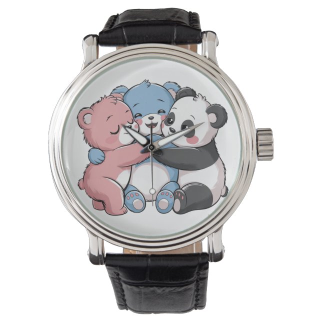 Reloj De Pulsera Osos de peluche con panda (Anverso)