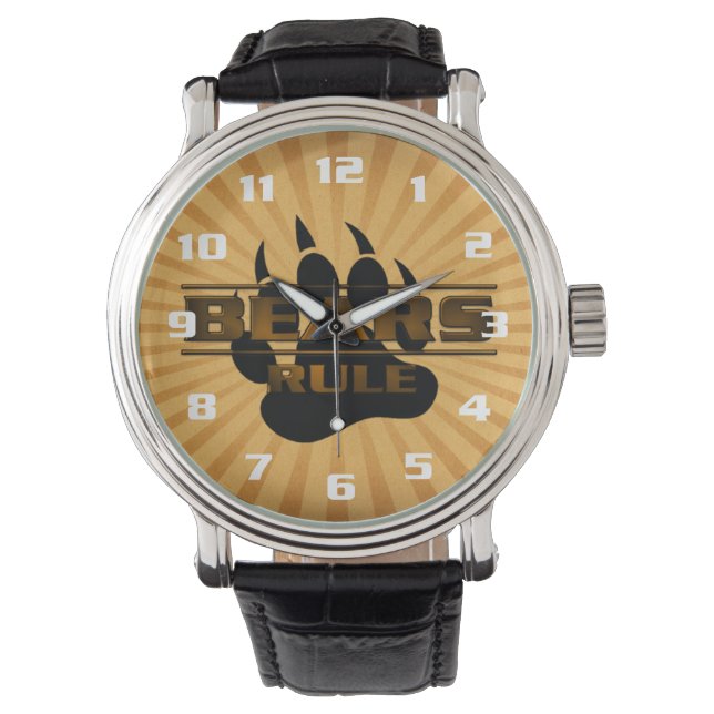 Reloj De Pulsera Osos Orgullosos De Oso Rueda De Oso (Anverso)