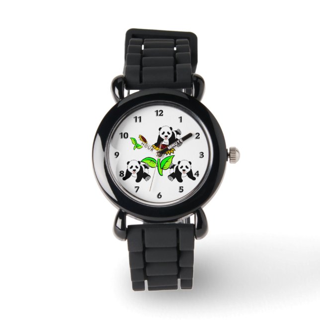 Reloj De Pulsera Osos Panda de girasol (Anverso)