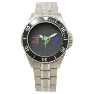 Reloj De Pulsera OTAKU Katakana japonesa de 8 bits