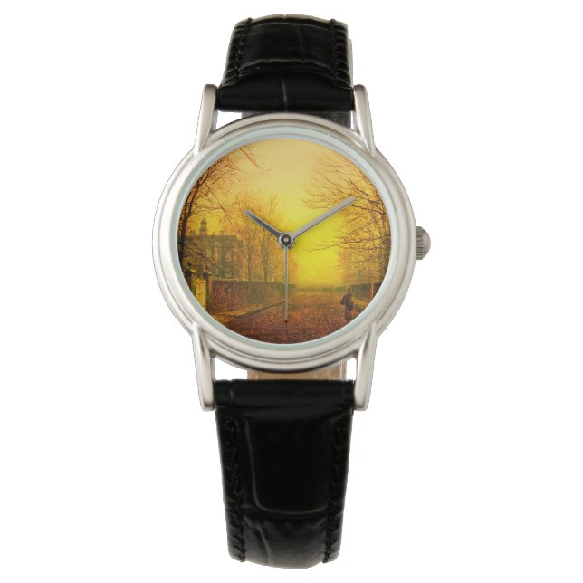 Reloj De Pulsera Otoño Dorado John Atkinson Grimshaw (Anverso)