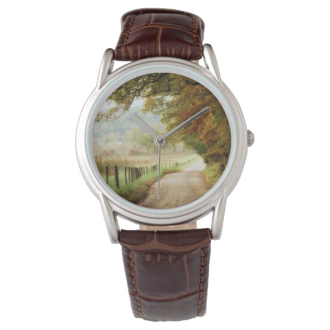 Reloj De Pulsera Otoño en una carretera rural (Anverso)