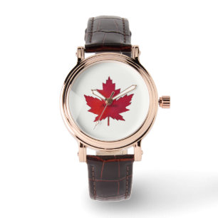 Reloj De Pulsera Otoño Maple leaf Canada Leather Watch