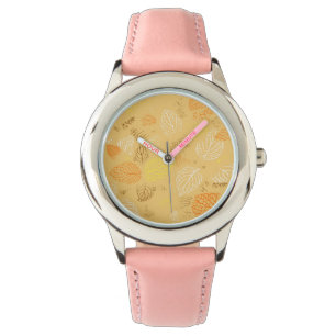 Reloj De Pulsera Otoño, patrón de hojas 4