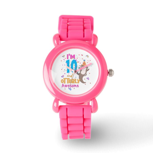 Reloj De Pulsera Otter Chica de cumpleaños terriblemente asombroso (Anverso)