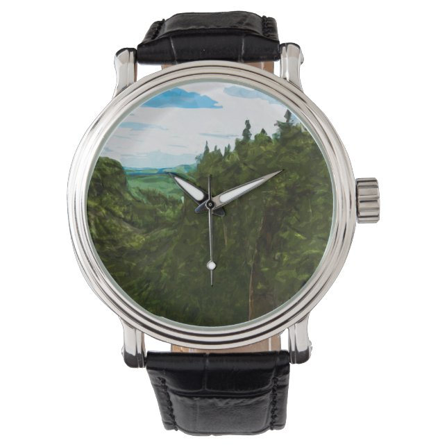 Reloj De Pulsera Ouimet Canyon Canada Resumen Impresionismo (Anverso)