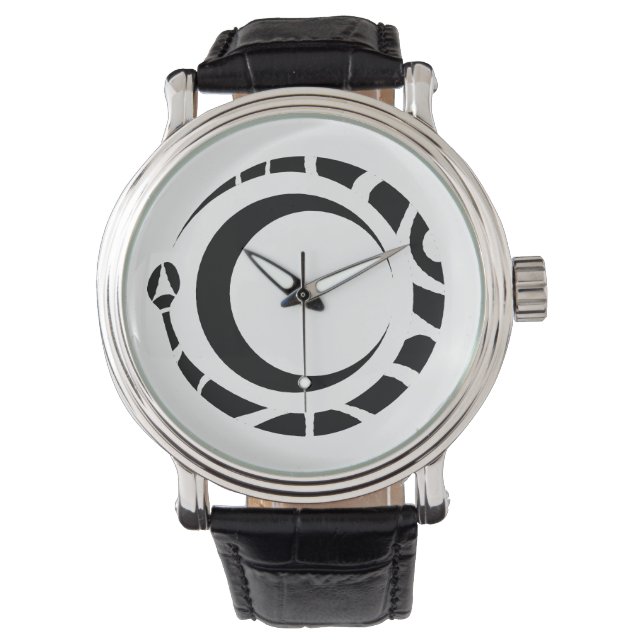 Reloj De Pulsera ouroboros y luna (Anverso)