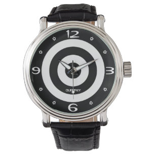 Reloj De Pulsera Ourprey Time Shooting Target Bullet Holes