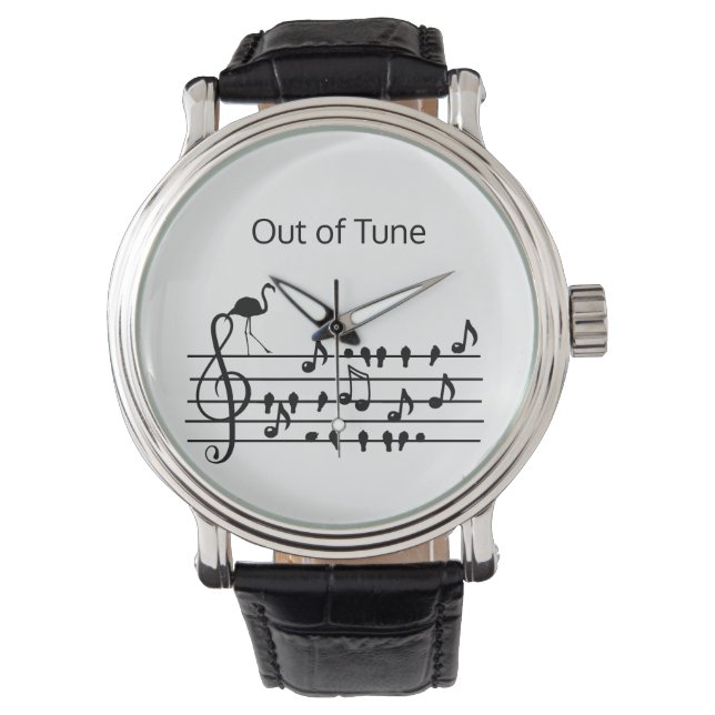 Reloj De Pulsera Out of Tune Flamingo se une a los pájaros cantores (Anverso)
