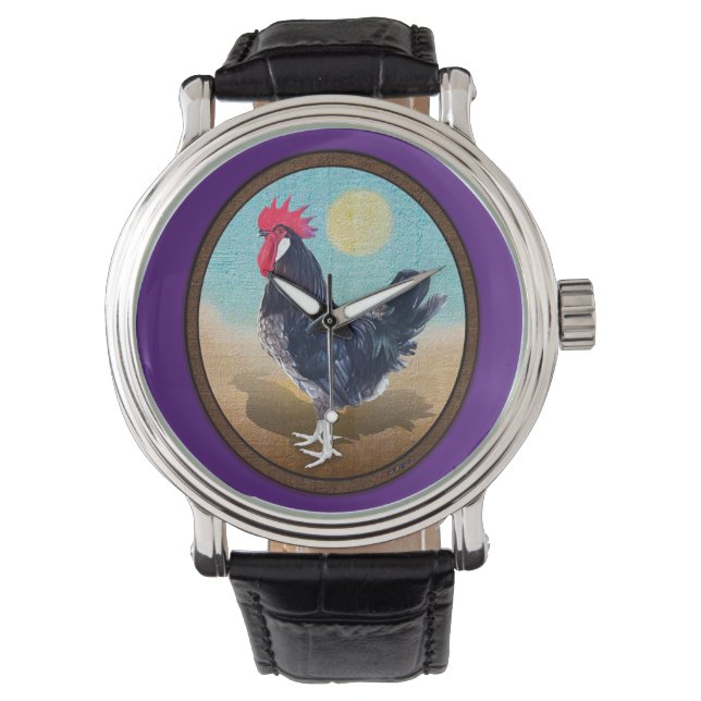 Reloj De Pulsera Oval de Menorca Rooster (Anverso)