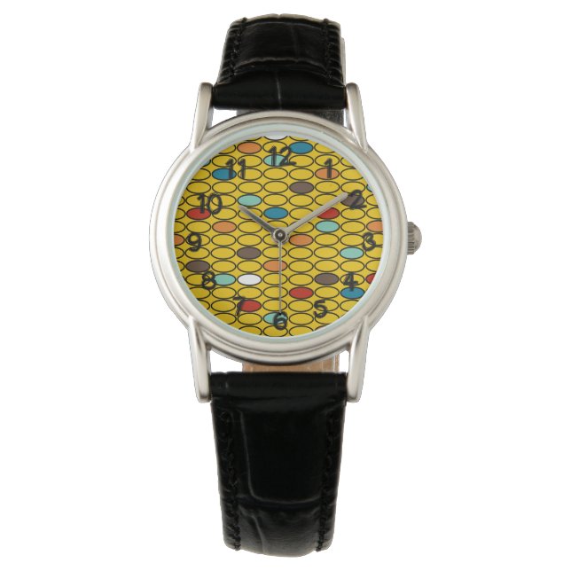 Reloj De Pulsera Ovales de Oro de los años 1970 (Anverso)