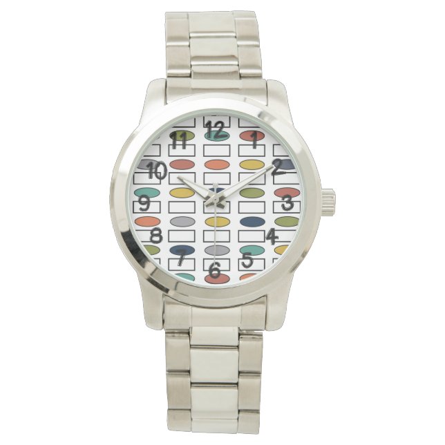 Reloj De Pulsera Ovalos y Rectángulos (Anverso)