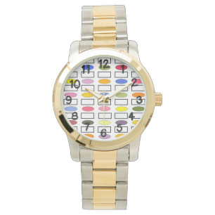 Reloj De Pulsera Ovalos y Rectángulos - Jardín de flores