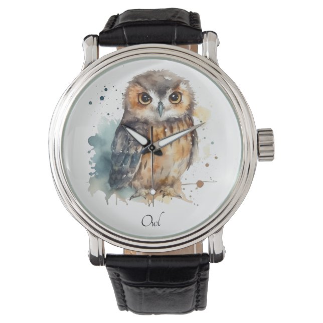 Reloj De Pulsera Oveja en acuarela, personalizable (Anverso)