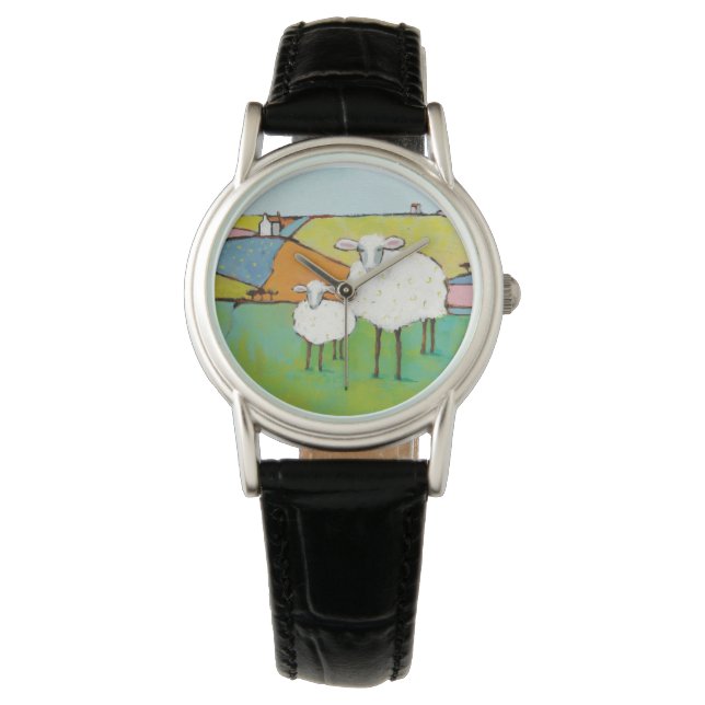 Reloj De Pulsera Oveja en la pradera (Anverso)