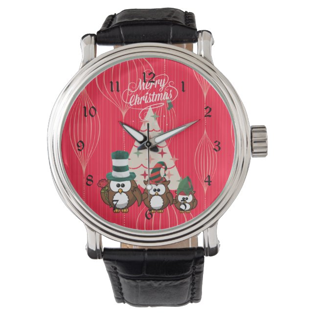 Reloj De Pulsera Owal Family Merry Christmas (Anverso)