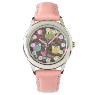 Reloj De Pulsera Owl Chica Brown Watch