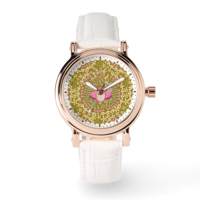 Reloj De Pulsera Owl Folk Olive (Anverso)