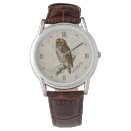 Reloj De Pulsera Owl on Wood Look Personalizado