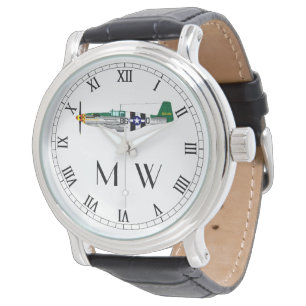 Reloj De Pulsera P51 Mustang   Plano clásico monogramado