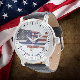 Reloj De Pulsera Pabellón de Jubilación de la Línea Azul delgada Ba