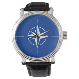 Reloj De Pulsera pabellón de la otan Organización del Tratado del