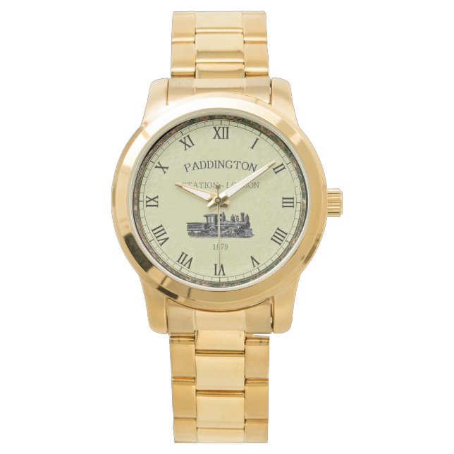 Reloj De Pulsera Paddington ~ Motor de vapor ~ Londres Inglaterra ~ (Anverso)