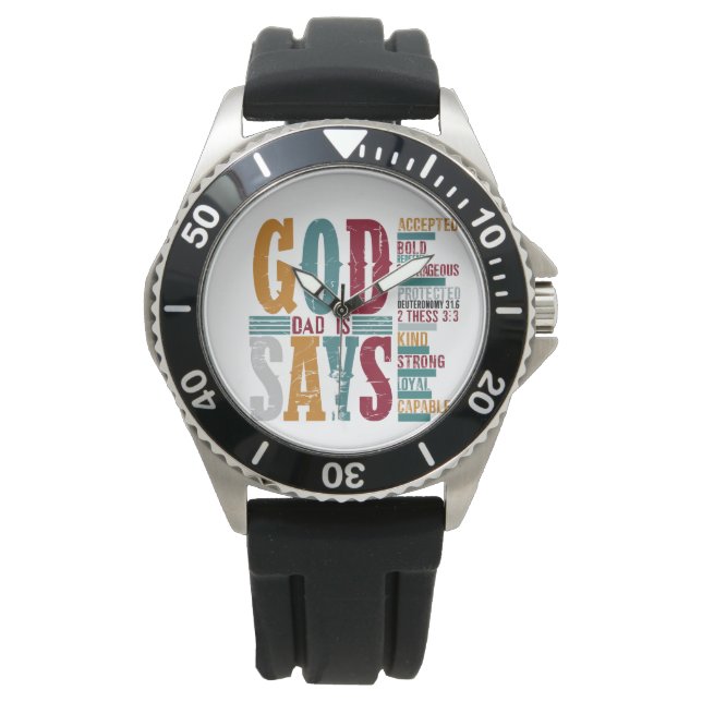 Reloj De Pulsera Padre Dios dice (Anverso)