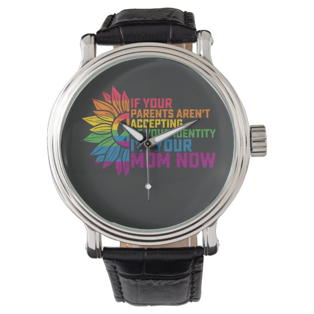 Reloj De Pulsera Padres del Orgullo LGBT aceptan que yo sea tu mamá (Anverso)