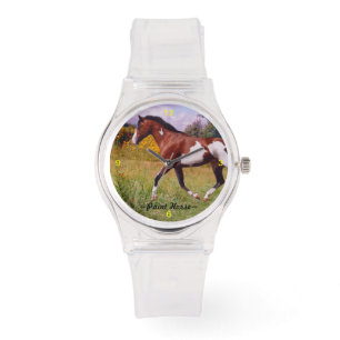 Reloj De Pulsera Paint Horse Trotting Watch